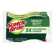 Scotch-Brite Heavy Duty Scrub Sponges, 3 Scrubbing Sponges Cleaner Scraper Grill