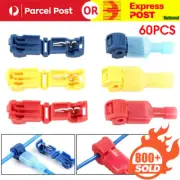 60pcs Terminals Connectors Quick Splice Scotch Wire T-Tap Lock Cable