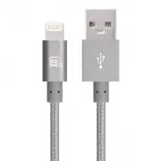 EM Apple MFI Certified Lightning to USB Cable 4ft (1.2m) in Grey.