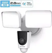Amcrest SmartHome 1080p WiFi Outdoor Security Camera Floodlight Alarm Floodlight