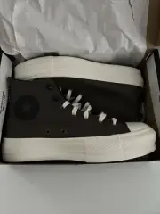 NEW Converse LEATHER CTAS LIFT High Top Platform Engine Smoke Brown Women’s 9 M7
