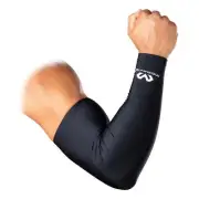 Sport Polyester Compression Arm Sleeves, 2 Pack, Black Adult Unisex Large/X-Larg