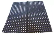 Silk handkerchief Hanky tie Pocket Square Blue Black White Gold Circle Dot