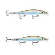 2x Rapala 12cm RipStop Shallow Jerkbait Hard Body Fishing Lures - Moss Back
