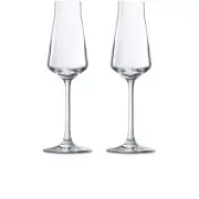 Chateau Baccarat fine crystal stemware Pair of Champagne Flutes. New In Box
