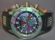 Invicta Men's Pro Diver Chronograph Black Dial Black Polyurethane Watch 25178