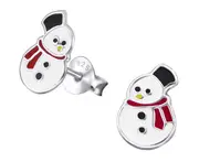 Sterling Silver Children's Colorful Stud Earrings