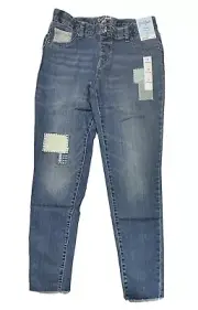 Cat & Jack Jean Jeggings Size 18 Super Stretch Patch Patchwork NWT