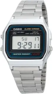 Casio A158W watch Vintage Retro Silver Stainless Steel Digital Unisex Watch