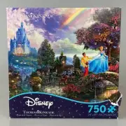 Disney Cinderella and Her Prince Thomas Kinkade Puzzle 750 Peices New Unopened
