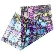 1 Sheet Stained Glass Window Film Removable Glass Door Film Home Bathroom Door