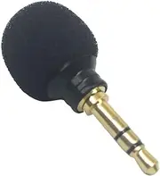 Kisangel Mini Stereo Mic for Recording Mobile Laptop Chat Internet Compact Design Black