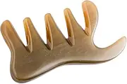 Healeved 1Pc Ox Horn Guasha Tool Scalp Massager Body Scraping Comb for Improved Blood Flow and Muscle Relaxation for Face Neck Back Legs