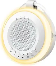 Easy@Home White Noise Machine: 20 Soothing Sounds Portable White Noise Machine with Nightlight Natural Music Sleep Relation for Sleeping Children (white)