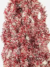 Red and Silver Christmas Foil Tinsel Garland Metallic Christmas Tree Decoration New Year Party Ceiling Hanging Decorations Indoor and Outdoor Shiny Sparkly Garland Decoration 28 Feet 5 Pieces