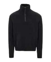 Ferragamo High Neck Pullover L,M gray mixed color