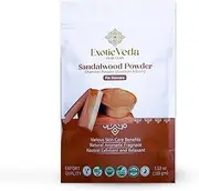Exotic Veda Pure, Organic Sandalwood Powder for Men & Women Face Pack to Help Detan, Lighten, and Brighten | 100% Natural, Non-GMO (100g)