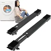 Extendable Furniture Appliances Rollers, Mover Tools with 24 Roller & Brake Equipment for Heavy Washing Dryer Machine Refrigerator for Mobile Wheels Strong Base Stand Hold Up to 660 lb (Black)