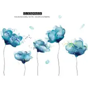 Nevenka Creative Removable 3D Light Blue Dream Flower Wall Sticker Home Art Decor