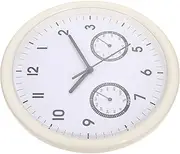 ULDIGI 10 Inches Room Thermometer and Hygrometer Silent Wall Clock Decorative Design Indoor Wall Clock for Home Office and Garage