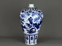 在飛比找Yahoo!奇摩拍賣優惠-中國古瓷 元青花蕭何月下追韓信人物故事紋梅瓶44/26 86