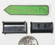 2pc 1981-89 TYCO HO Slot Car INDY F-1 Formula One WING Unused Factory Part Black