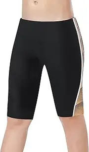 [K898] Swim Boxer Briefs Short Swim Jammer by Camo Racer Mens Square Leg Swimsuit