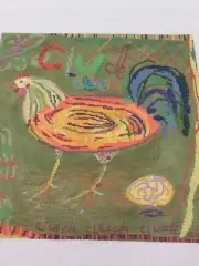 Birds Of A Feather Cluck Chicken DI606 13 Mesh Stitch Painted Needlepoint Canvas