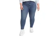 Levis Womens/Ladies 720 High Rise Super Skinny Leather Patch Plus Jeans (Denim) (24 UKL)