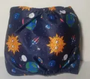 Joyshare Washable Dog Diaper/Wrap Incontinence Puppy Small Blue Space Theme