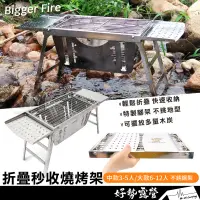 在飛比找蝦皮購物優惠-Bigger Fire 比格之火 折疊秒收燒烤架-中款/大款