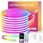 Neon Rope Lights, 10ft Smart RGB+IC LED Strip Lights with App & Remote Contro...