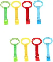 SHOWERORO 2sets Cot Pull Ring Walking Ring Develop Motor Skills for and Strollers 4pcs*2