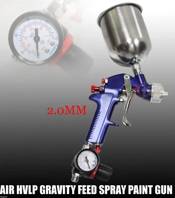 2.0MM HVLP GRAVITY FEED SPRAY PAINT GUN GAUGE SEPARATOR