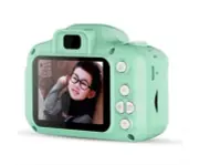 Mini Digital Children Camera Kids Camera 2.0 LCD Toy 32G Card HD Green