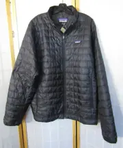 NWT Patagonia Nano Primaloft PURE Puffer Jacket Black Front Zip Men's Size XL