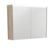 Fienza 900 LED Mirror Cabinet with Scandi Oak Side Panels PSC900S-LED