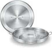 [Concord] Stainless Steel 3 Piece 22" Comal Cookware Set. Comales Discada Set