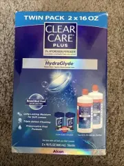 Clear Care Plus with Hydraglyde Cleaning & Disinfecting Solution Twin Pack