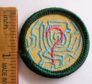 Girl Scout 2001 Junior CHOICE IS YOURS BADGE Question Mark Patch Making Decision