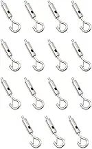 SagaSave 15 Pcs Stainless Steel Adjustable Display Art Picture Hanger Hook, Heavy Duty Wire Hanging Hooks for Photo Frames, Lamp, Flowerpots (Type A)