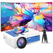 Projector with Wifi and Bluetooth,Native Resolution 1080P,Tv Projector for Be...