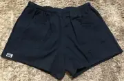 080 New Canterbury CCC Shorts New Zealand Pockets Blue Rugged Cotton Mens 36”