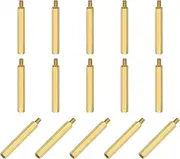 sourcing map 15Pcs Male to Female Thread Spacer Screws, M4 x 40mm + 6mm Brass Hex Standoff Screws PCB Motherboard for Drone Quadcopter, Computer and Circuit Board