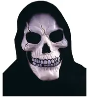 Skull With Shroud Skull Skeleton Horror Halloween Adult Mens Costume Mask