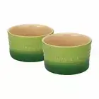 NEW Chasseur La Cuisson Ramekin Apple Green Set 2pce