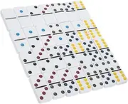 KICHOUSE Piece Dominoes Set Travel-Friendly Lightweight Dominoes Game Tiles for Family Fun