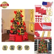 Romantic 19-Piece Valentine's Tree Decorations with Love Topper & String Lights