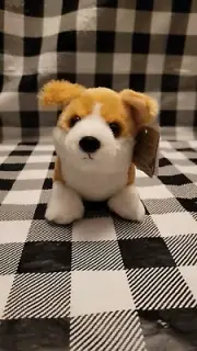 Aurora World Corgi White Tan Realistic Puppy Dog 6" Plush Stuffed Animal