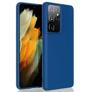 ZUSLAB Galaxy S21 Ultra 5G 2021 Case Nano Silicone Shockproof Gel Rubber Bumper Protective Cover for Samsung - Coblat Blue